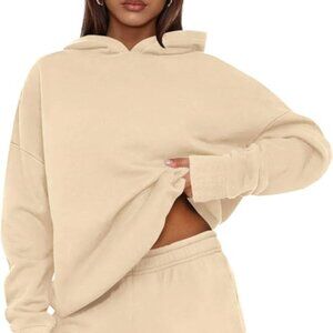 Women’s 2-Piece Sweatsuit Set – Casual Long Sleeve Hoodie & Wide Leg Sweatpants